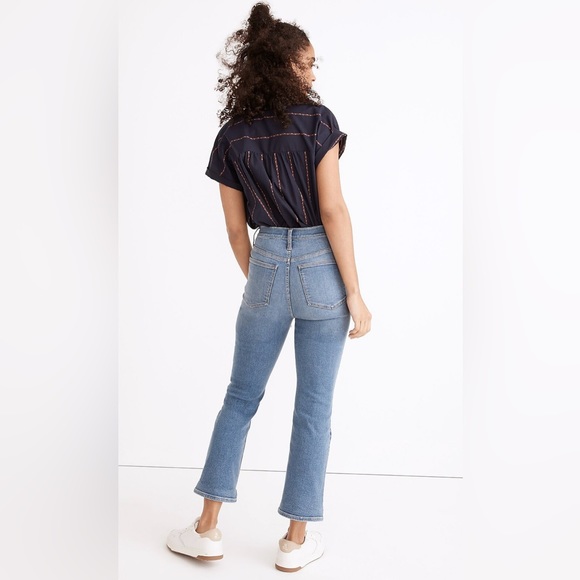 NWT Madewell Cali Demi Boot Blue Jeans Size 30 - Picture 3 of 13